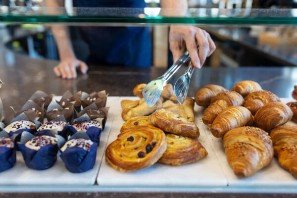 baked good in pastry display