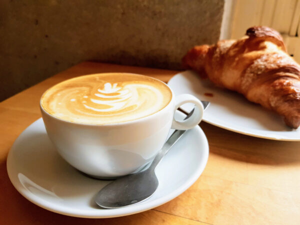 cappucino and croissant